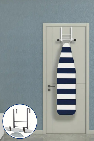 vipgross Asılabilir Kapı Arkası Ütü Masası Askısı Düzenleyici Askı- Beyaz