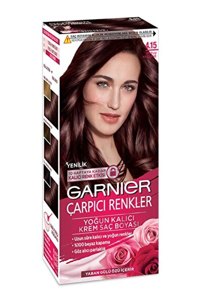 Garnier Marka: Saç Boyası Color Natural Çarpıcı Renkler Buzlu Kestane 4.15 Kategori: Saç Boyası