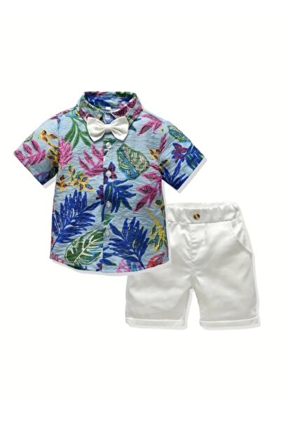 Superbaby Summer suit for boys - Colored leaf