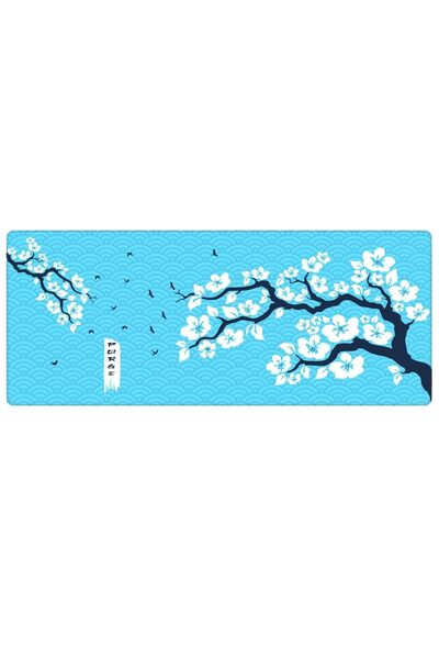 PORGE Sakura Gamer Mouse Pad 70x30 Xl Cherry Blossom Mouse Pad Ofis Oyuncu Ki...