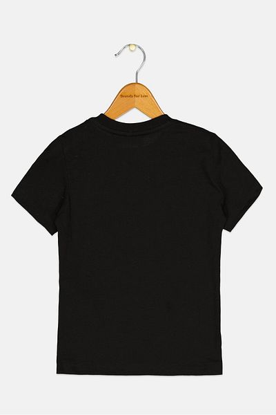 DSquared2 Toddlers Boy Crew Neck Short Sleeve Brand Logo T-shirt, Black