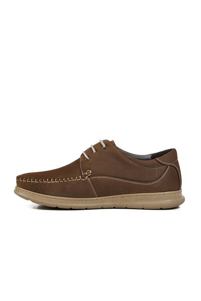 AYAKMOD Gray Nubuck Genuine Leather Men's Casual Shoes 126 m