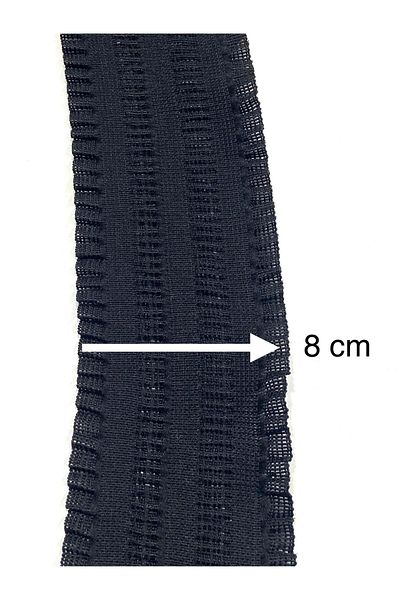 karantuhafiye Frilly Rubber / Decorative Rubber / 1 Meter / Black