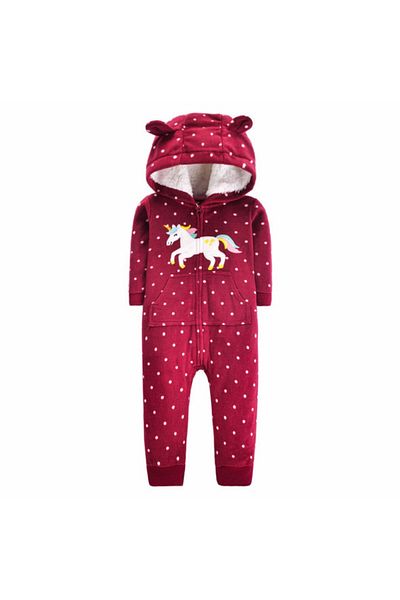 Superbaby Salopeta din polar pentru fetite - Unicorn