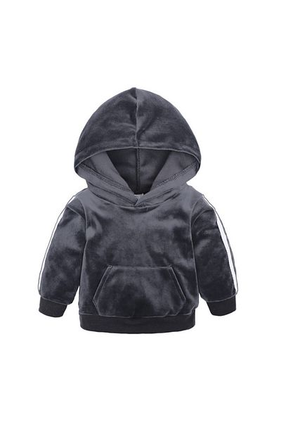 Superbaby Petrol grey velvet tracksuit for babies