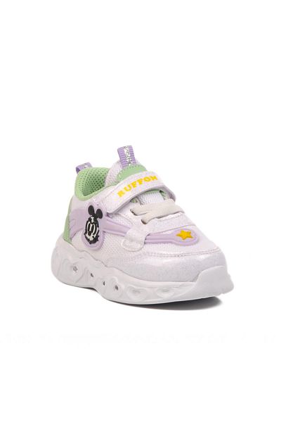 WALKWAY Pantofi sport pentru copii din material textil alb-verde Ruffon 2520 B