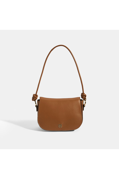 Desa Kadın Düğüm Askılı Konyak Deri Omuz Çantası