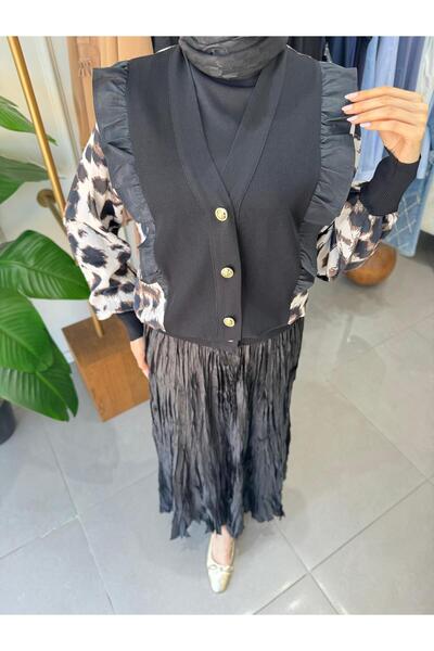 Ghisa Leopar Firfir Detay Etek Üstü