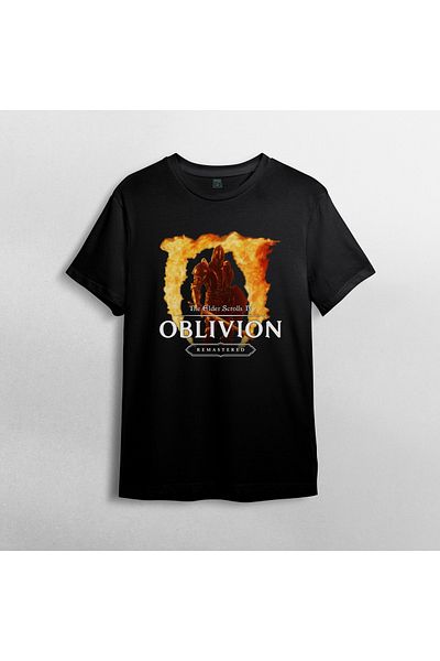 Pixxa The Elder Scrolls Oblivion Unisex 100% βαμβακερό μπλουζάκι με λαιμόκοψη μοντέλο 3