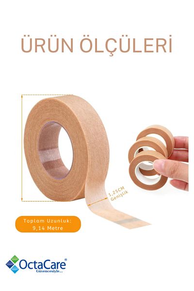 Octacare Micropore, Hypoallergenic Aesthetic Nasal Tape Price Is for 3 Pieces" 9.14 Meters (with Band-Aid Gift)