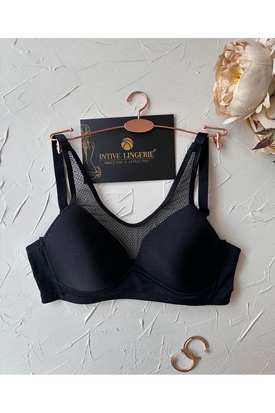 İntive Lingerie Καθημερινό σουτιέν με κουτί ορχιδέας με δίχτυ μπροστά χωρίς επένδυση και εξαιρετικά άνετο μαλακό κύπελλο