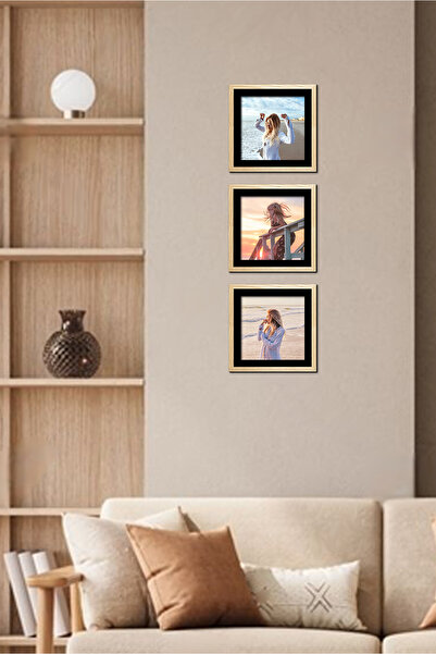 SILVERWOOD Doğal ahşap, Sök-tak, Paspartulu, 19 cm x 19 cm. Kare Fotoğraf Çer...