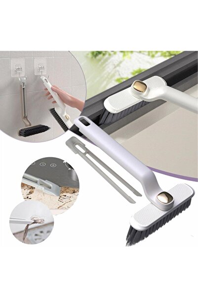 3B Trend فرشاة تنظيف أخدود زاوية المرحاض - رأس دوار وملاقط مفصلة