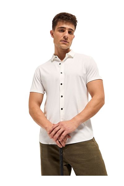 The Bear House Men's White Water Repellent with Seamless Edges High Performance Shirt for Every Occasion