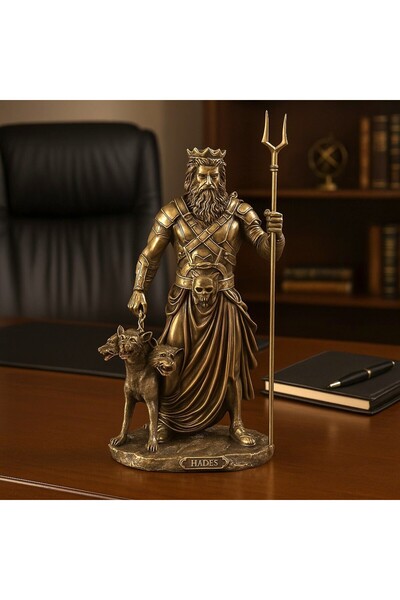 AYDINARTSHOP Veronese Hades Heykeli – Yeraltı Tanrısı ve Kerberos Figürü