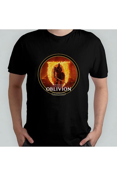 Pixxa The Elder Scrolls Oblivion Unisex 100% βαμβακερό μπλουζάκι με λαιμόκοψη μοντέλο 1