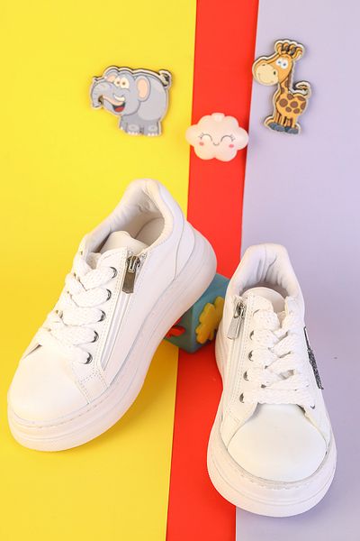Moda Lime Girl Flexible Sole Comfortable Breathable Simple Children's Sports Shoes Girls' Sneaker Shoes