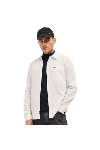 The Bear House Men's White Solid Relax Fit Overshirt for Every Occasion