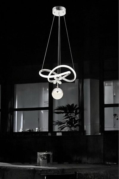 OSC HOME AYDINLATMA TASARIM Star Led Chandelier Chrome Case with 3 Separate Light Burning Features