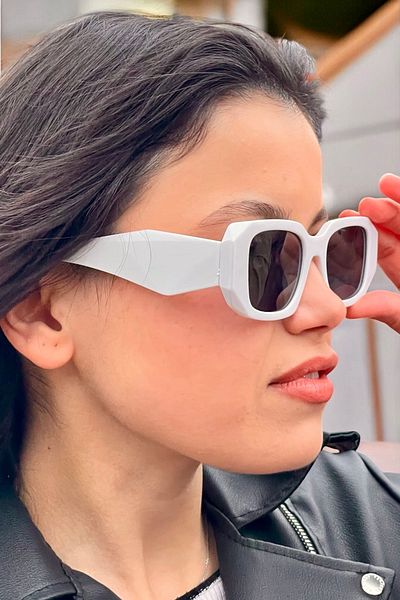 TAKIPORT Unisex Sunglasses with Uv 400 Protection White Frame