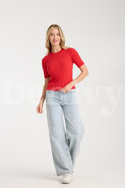 Denivy Fit Cut Striped Knitwear Bluz Dnv-000030