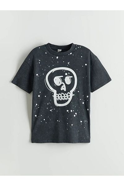 LC Waikiki Lcw Kids Anthracite Crew Neck Boys T-Shirt