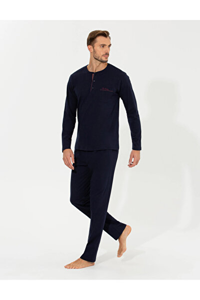 Pierre Cardin Erkek %100 Pamuklu 2'li Geniş Kalıp Kutulu Pijama Set S4.Q.T3.K.4K.R3