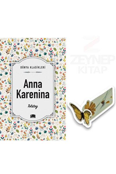 Ema Kitap Anna Karenina - Tolstoy(Özel Tasarım Kelebek Ayraç Hediye)