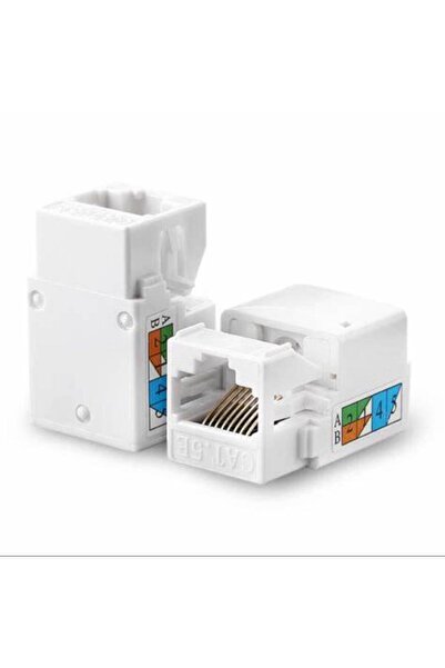 10 adet RJ45 Keystone Jack | CAT5/CAT6 Uyumlu | UTP Ağ Terminali | Krone Tipi Bağlantı