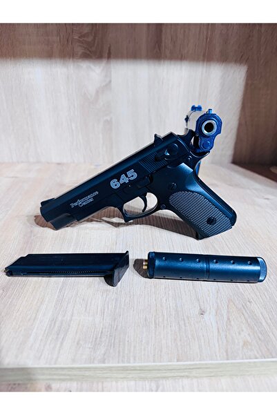 PeriYedi Boncuklu Silah Metal ve Plastik Malzemeden Siyah 30x13 cm+40 Paket Boncuk ( 2500 ADET)