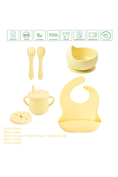jojobebek Silikon Vakumlu Kase, Silikon Çatal-kaşık, Silikon Pipetli Bardak, ...
