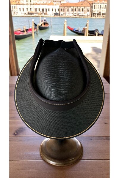 Deeplively Kadın Hasır Şapka Yazlık Plaj Şapka Premium Kalite - Vizör Şapka