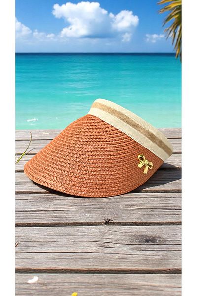 Deeplively Women's Straw Hat Summer Beach Hat Premium Quality - Visor Hat with Accessories