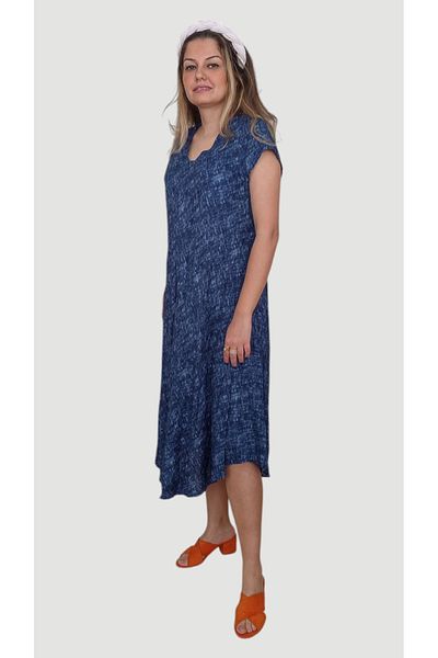 enmodaiçgiyim Rochie de dama din tesatura din vascoza cu model Picasso
