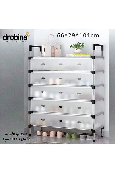 drobina خزانة أحذية متعددة الطبقات لتخزين وترتيب الأحذية 6 طبقات من دروبينا