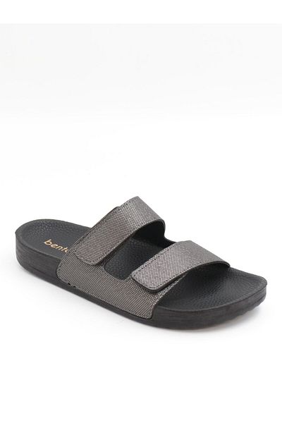 BENTO 43003 Papuci de damă cu podea umedă anatomică cu velcro platină