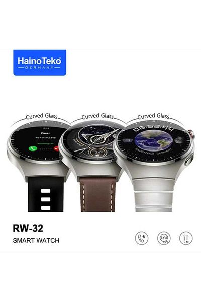 haino teko germany Hino Teko RW32 Smart Watch AMOLED HD IPS Screen Curved Glass with 3 Multicolor Bands