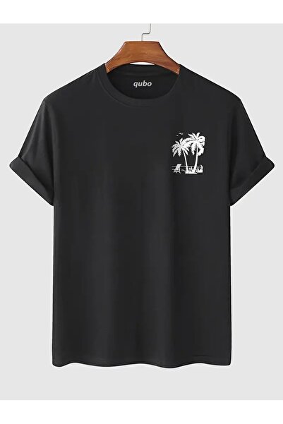 qubo sportswear & company تيشيرت qubo للجنسين من القطن، مطبوع، بياقة دائرية و...