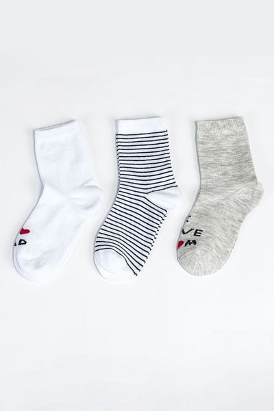 Aziz Bebe Boy's Seamless 3-Piece Socks 3 Years - 6 Years