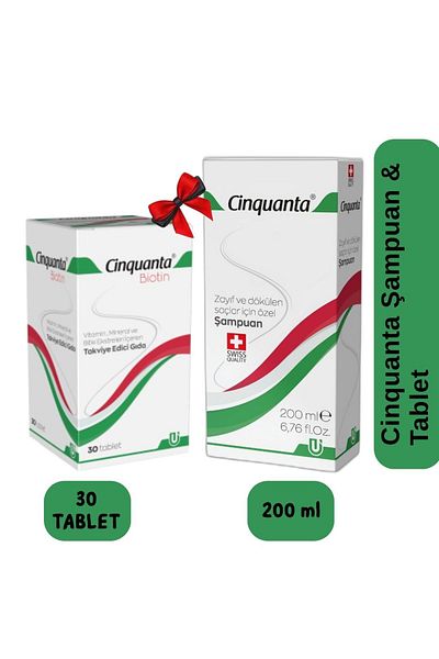 Cinquanta Shampoo + Biotin Tablet Dual Pack |   Effective Care Against Falling Hair 🌿