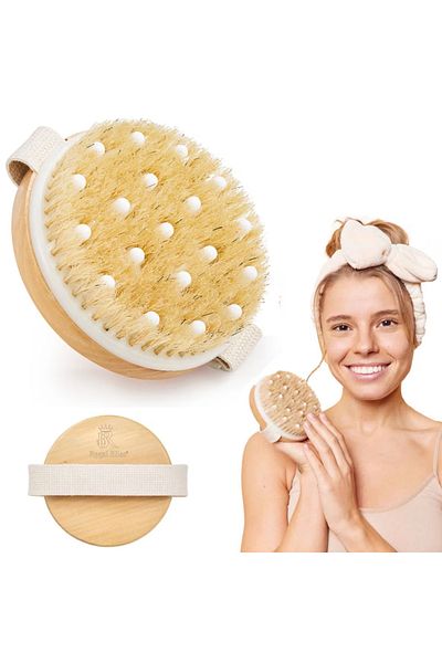 Regal Bliss Perie corporală Regal Bliss® din lemn, peri naturali și noduli moi, ideală pentru masaj