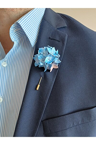 CREATİVESHOP Ortanca Damat Sağdıç Yaka İğnesi, Damat Yaka Çiçeği, Düğün Akses...