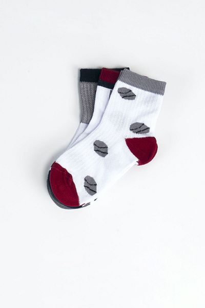 Aziz Bebe Boy's Seamless 3-Piece Socks 3 Years - 6 Years