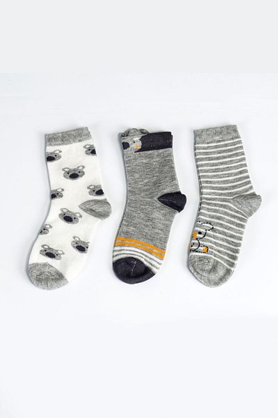 Aziz Bebe Triple Baby Boy Socks