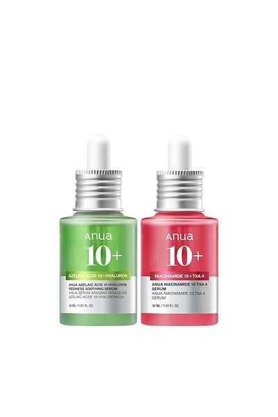 ANUA Ultimate Spot Duo, Niacinamide 10 + TXA 4 Serum & Azelaic Acid 10 Hyaluron Redness Soothing Ser