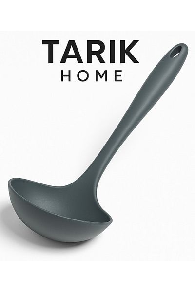 TARIK HOME 28cm Ultra-Hard Silicone Scoop - Soup Food Fireproof and Non-Stick Pan Anti-Scratch
