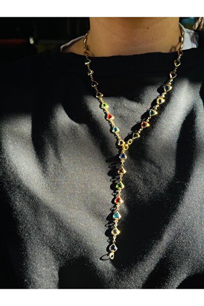 Daynav سلسال قلب على شكل قلب ذهبي 60 سم