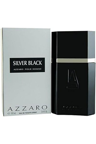Azzaro Silver Black Leather Collector Edition Eau de Toilette for Men, 100ml