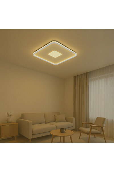 LEDSARAYI Modern Dekoratif Kare Plafonyer Led Avize 60*60 Cm 3 Renk 110W