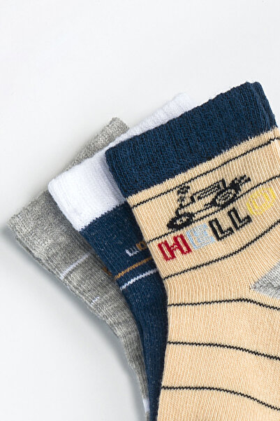 Aziz Bebe Triple Baby Boy Socks